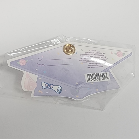 Precious Moments Golden Graduation Lapel Pin 1998 Unopened New - Picture 5 of 5